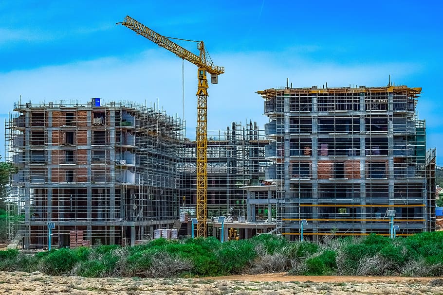 construction site building building construction working